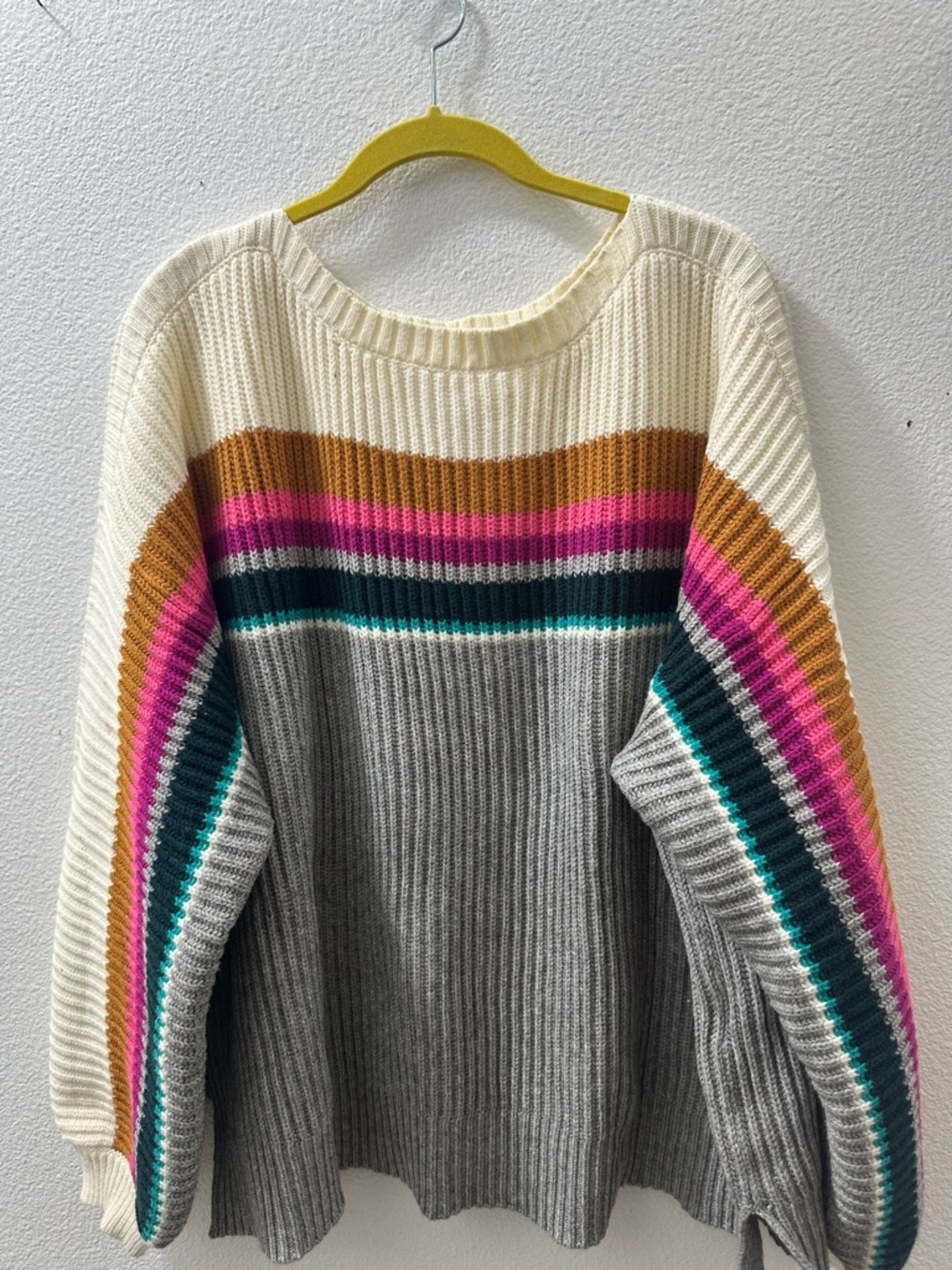 by ANTHROPOLOGIE Sophia Ribbed Sweater Stripes 2XL XXL GUC